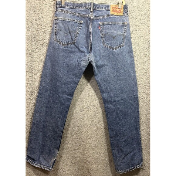 Levis 505 Regular Fit Jeans, Size 34 x 32 - Blue - Picture 5 of 5